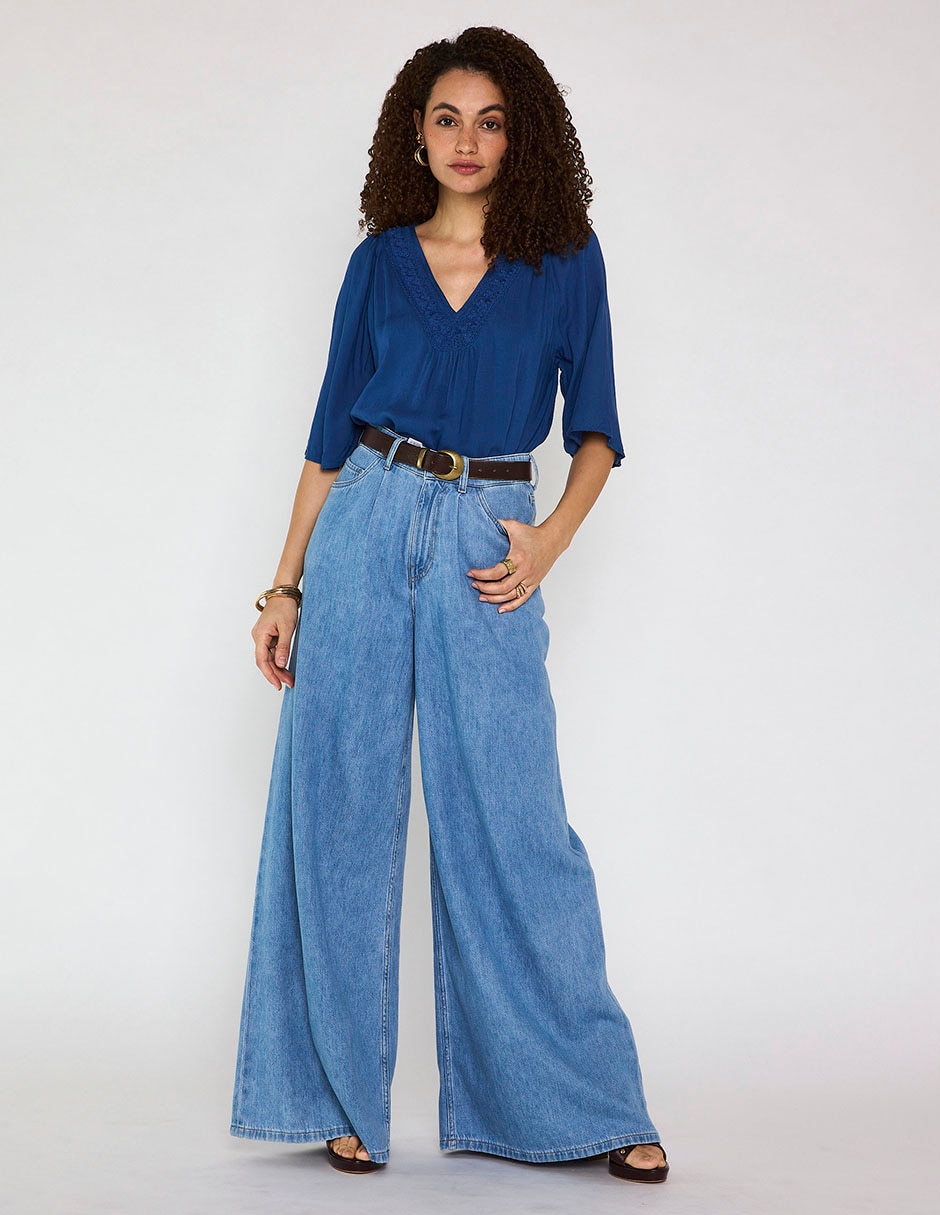 Blusa Maison 123 manga al codo para mujer