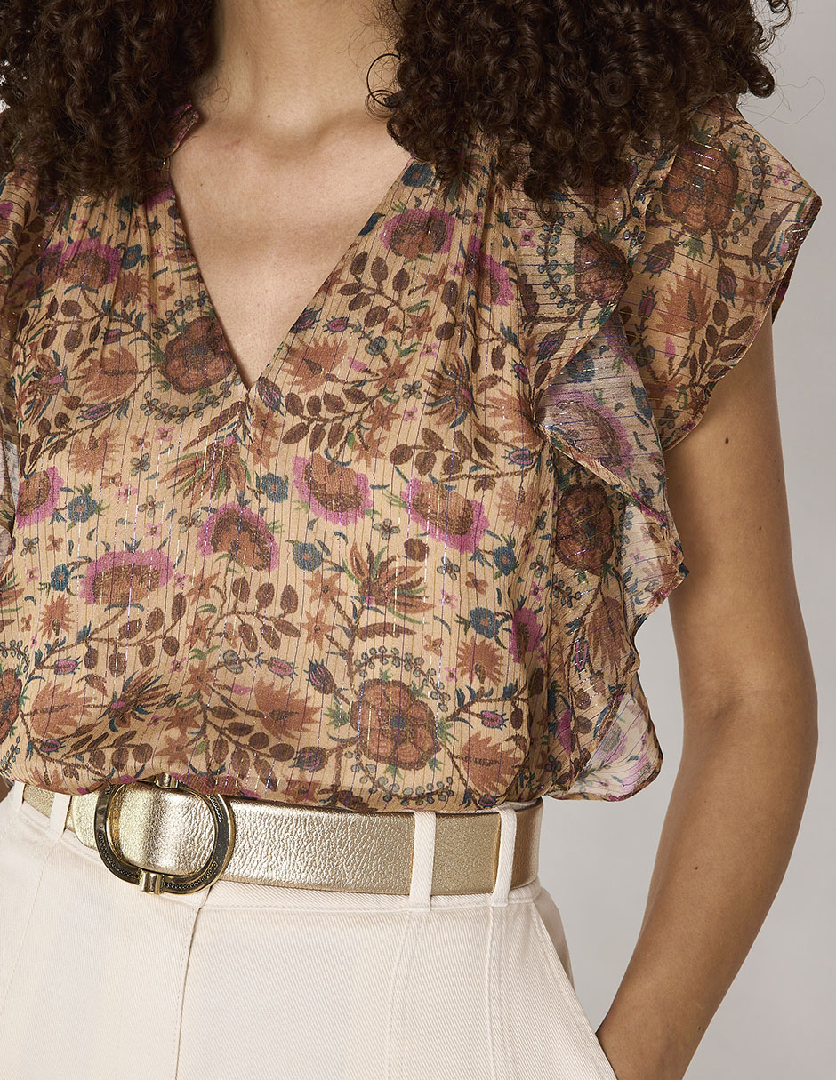 Blusa manga corta para mujer 4