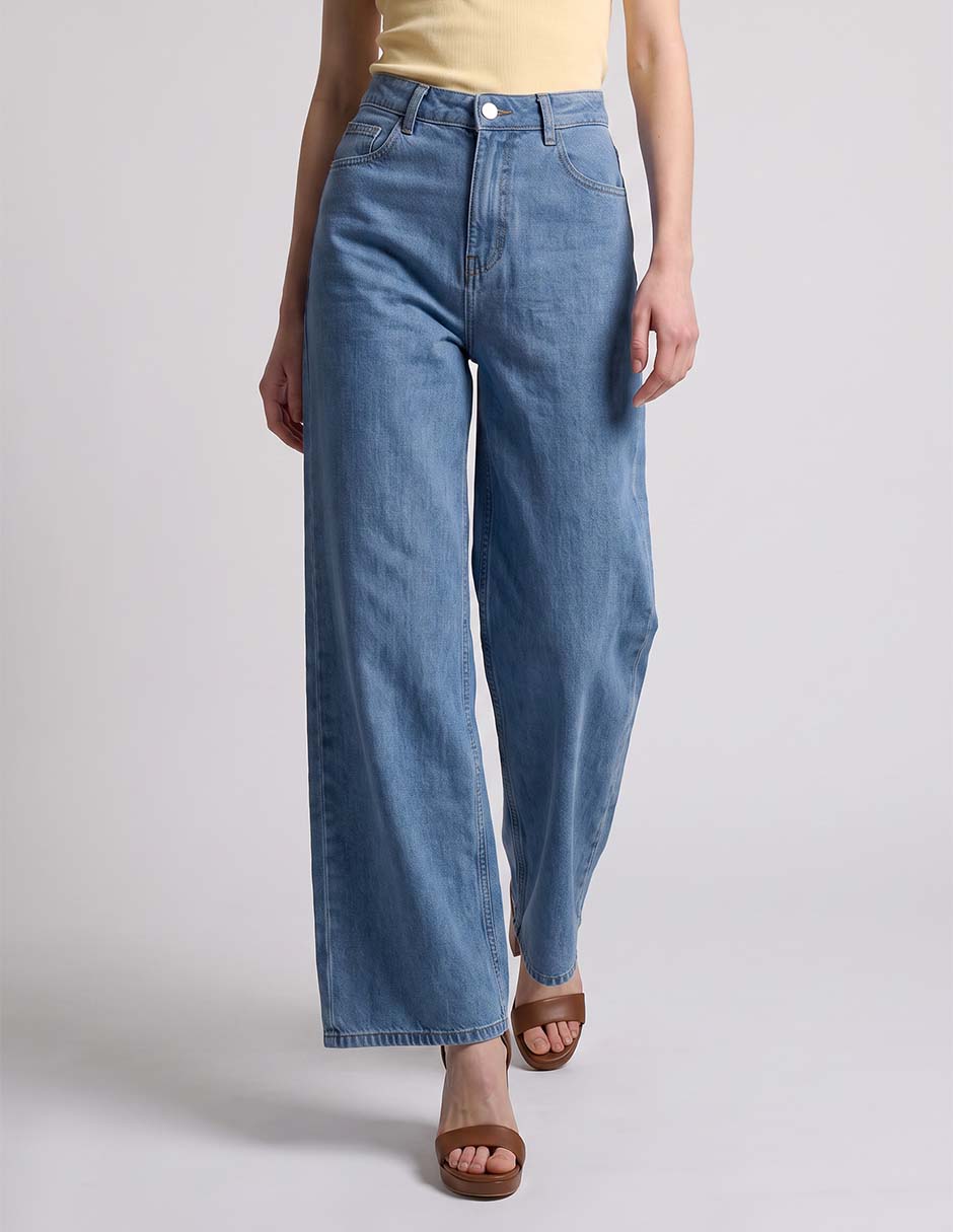 Jeans relaxed wide leg para mujer