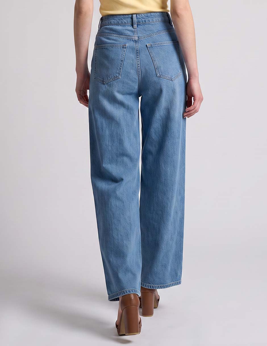 Jeans relaxed wide leg para mujer 2