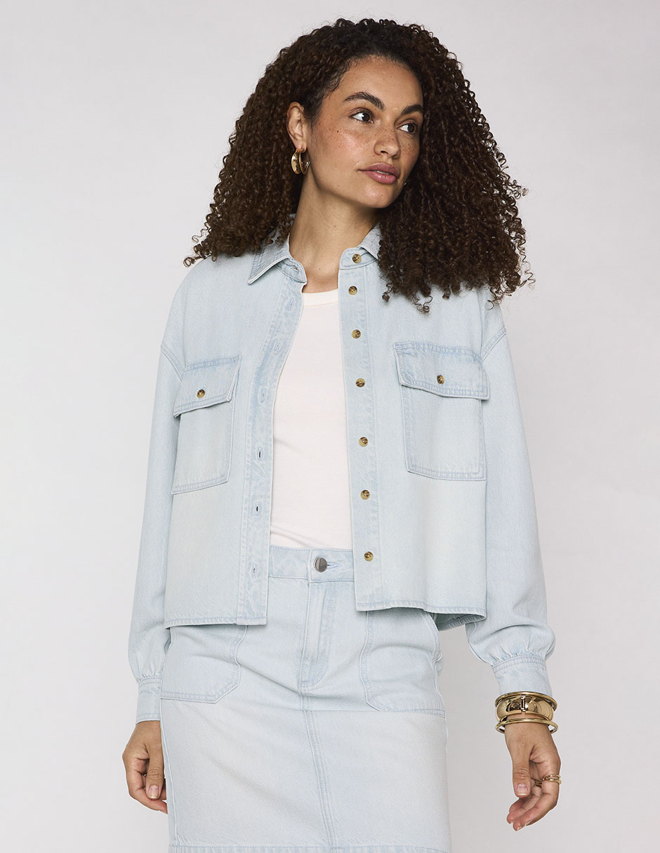 Chamarra denim de mezclilla para mujer