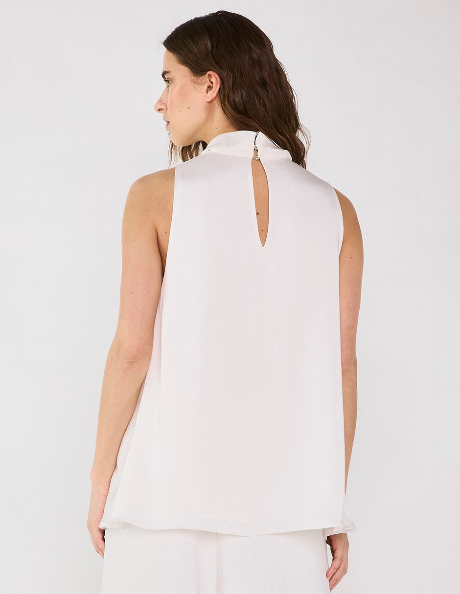 Top cuello drapeado