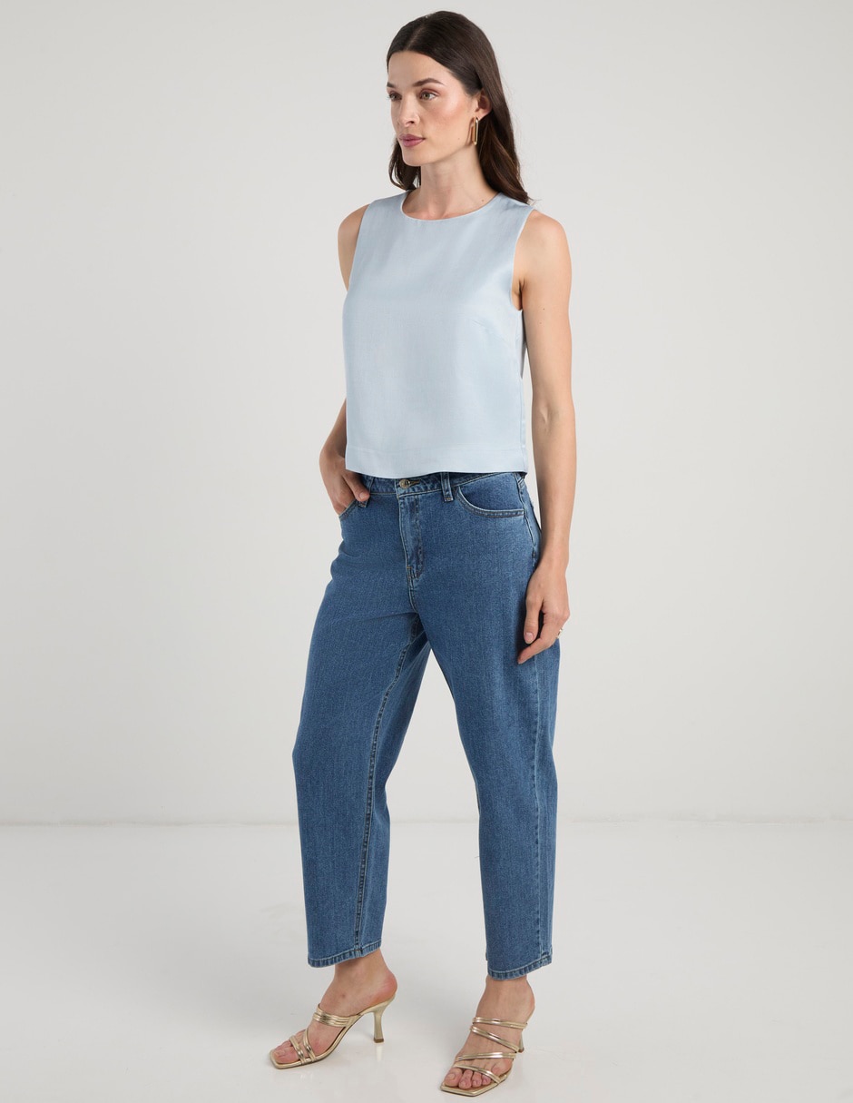 Top cuello redondo tirante ancho 3