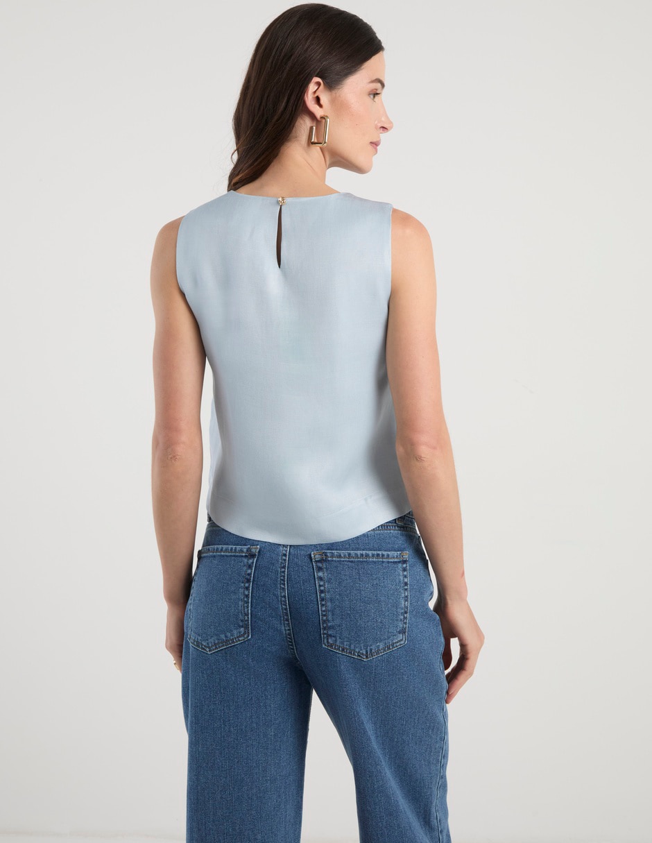 Top cuello redondo tirante ancho 6