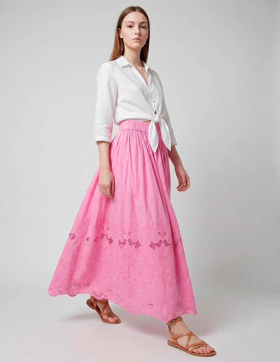 Falda crop a la cintura