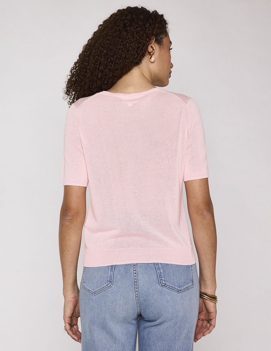 Playera manga corta cuello redondo para mujer 2