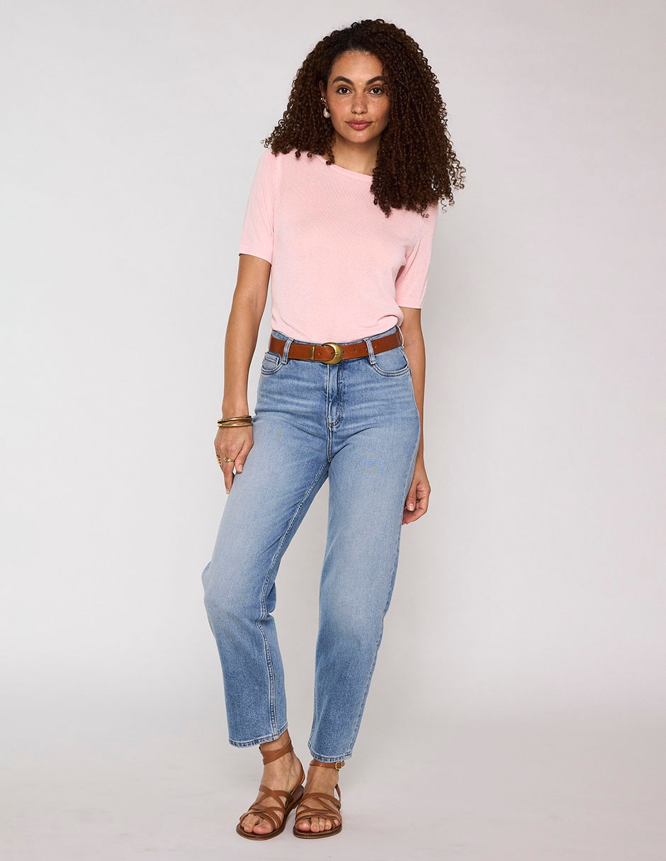 Playera manga corta cuello redondo para mujer 3
