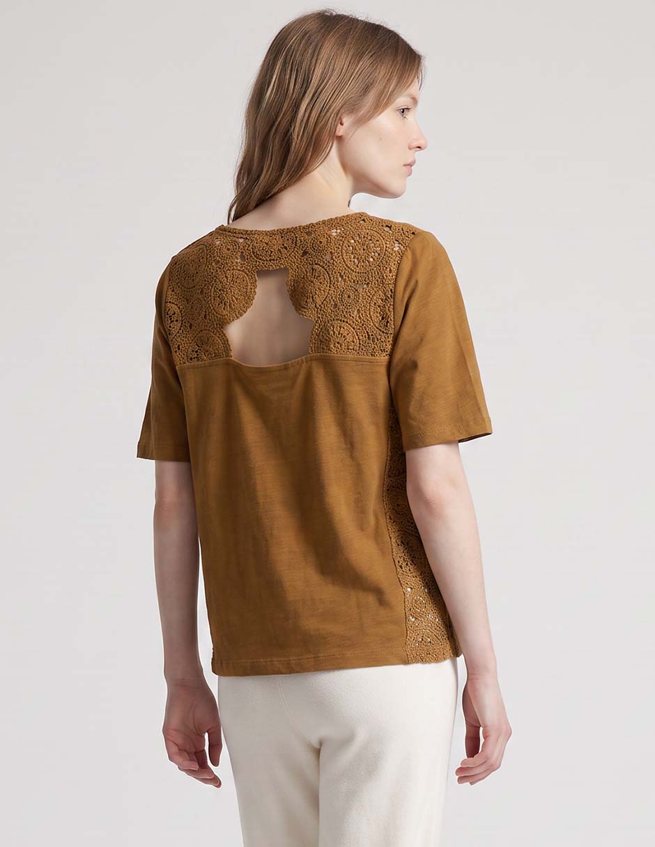 Playera manga corta maison 123 cuello v para mujer