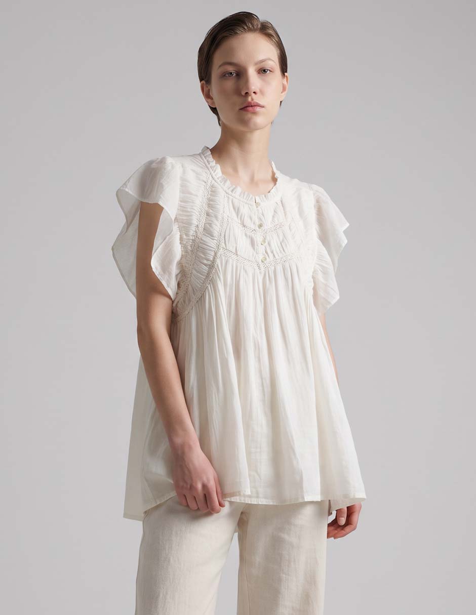 Blusa Maison 123 manga corta para mujer