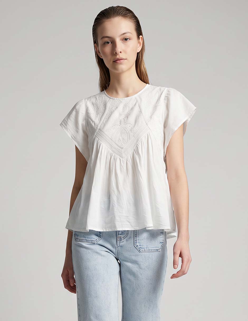 Blusa manga corta para mujer 3