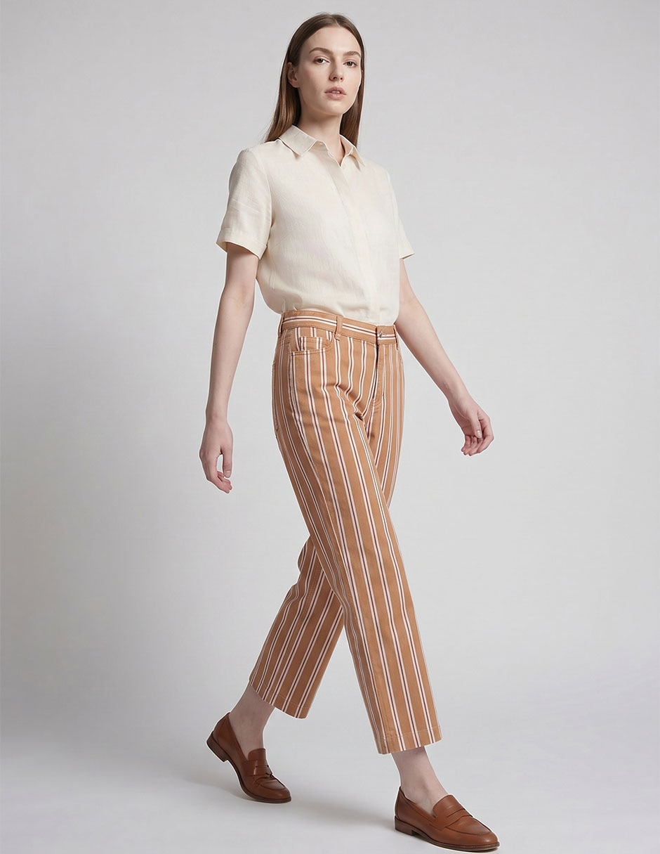 Jeans capri amplio Maison 123 para mujer