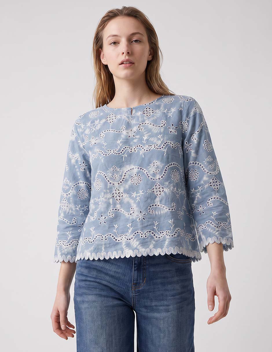 Blusa manga 3/4 para mujer Blusa manga 3/4 para mujer