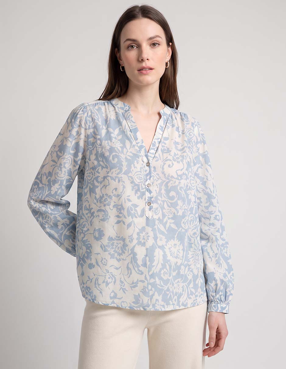 Blusa manga larga para mujer