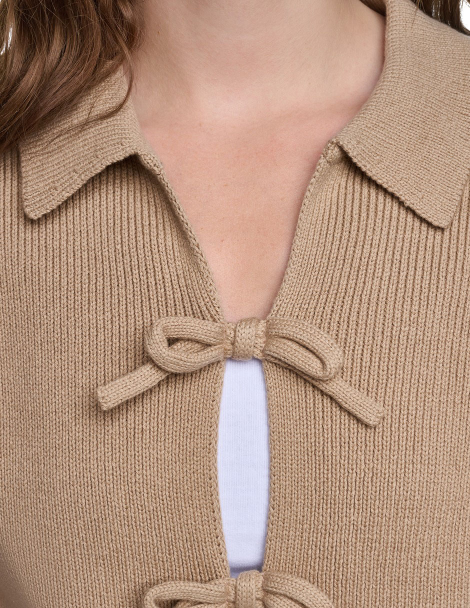 Suéter cuello camisero para mujer 3