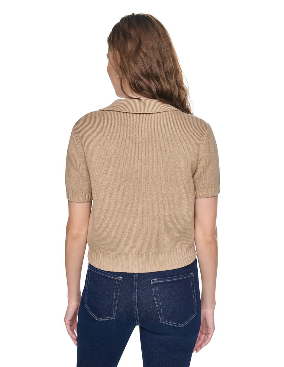 Suéter cuello camisero para mujer 4