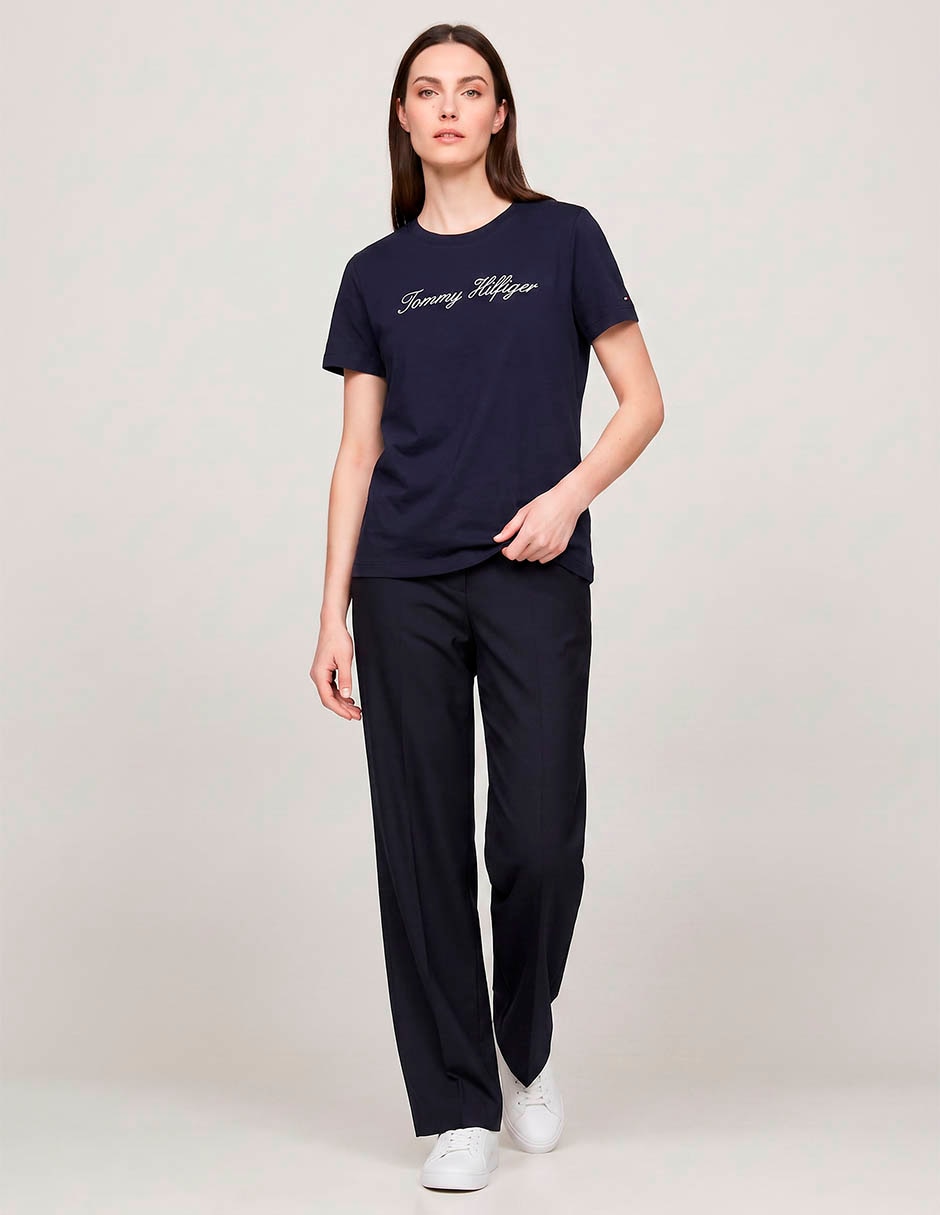 Playera manga corta hilfiger cuello redondo para mujer 3
