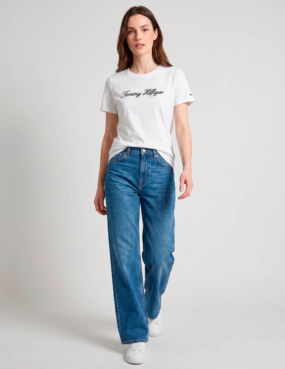 Playera manga corta hilfiger cuello redondo para mujer Playera manga corta hilfiger cuello redondo para mujer