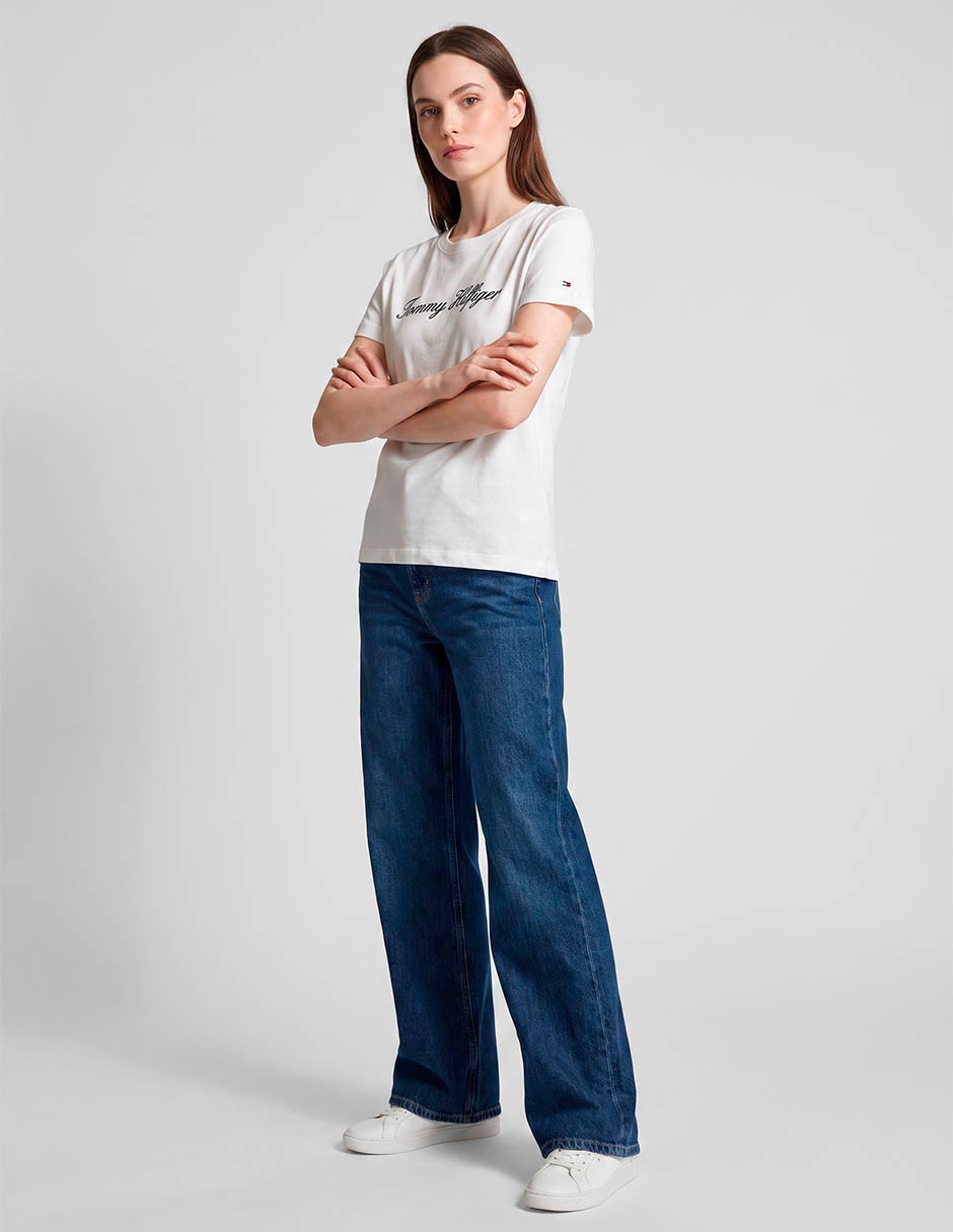 Playera manga corta hilfiger cuello redondo para mujer 3