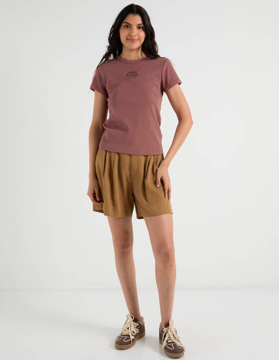 Playera manga corta cuello redondo para mujer 3