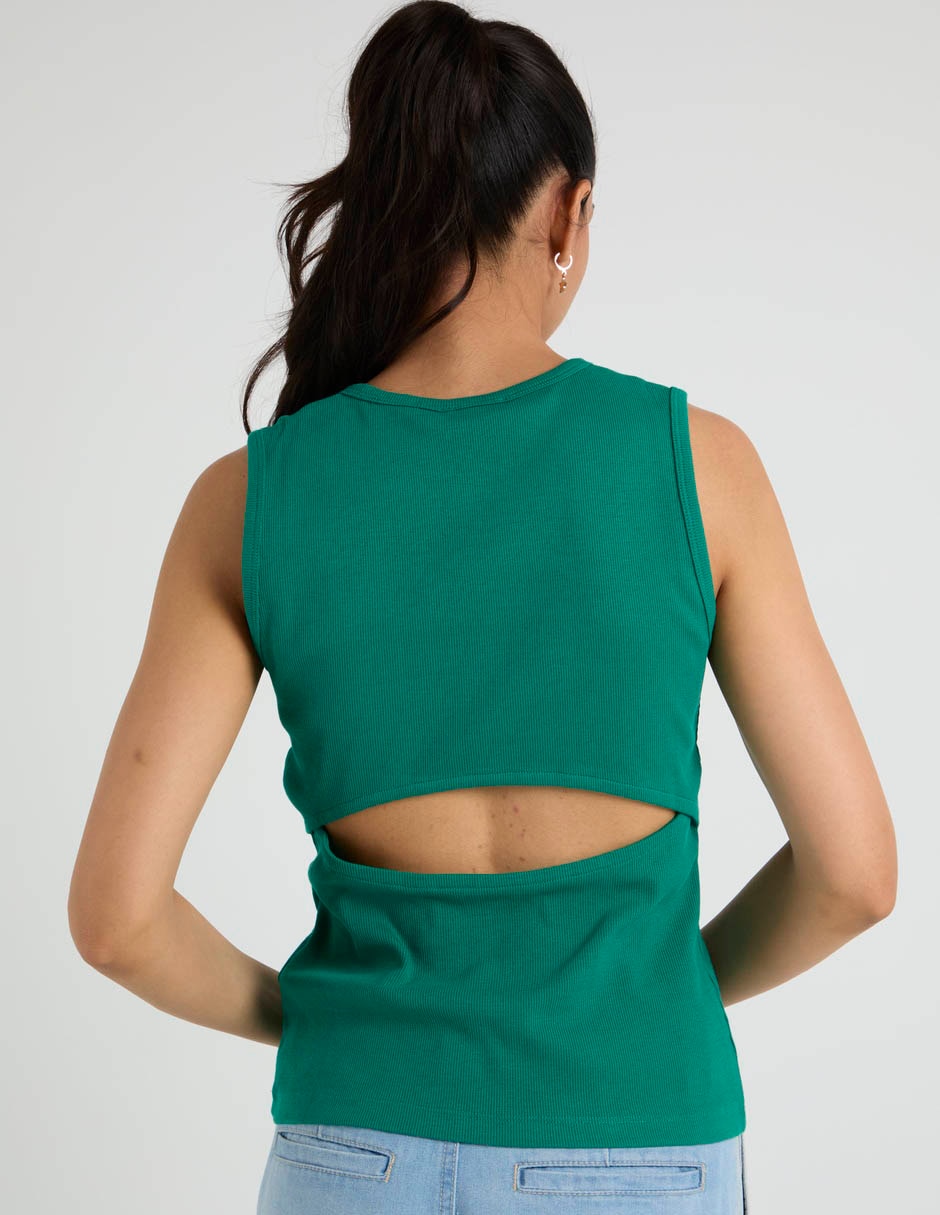 Top cuello redondo escote abierta 4