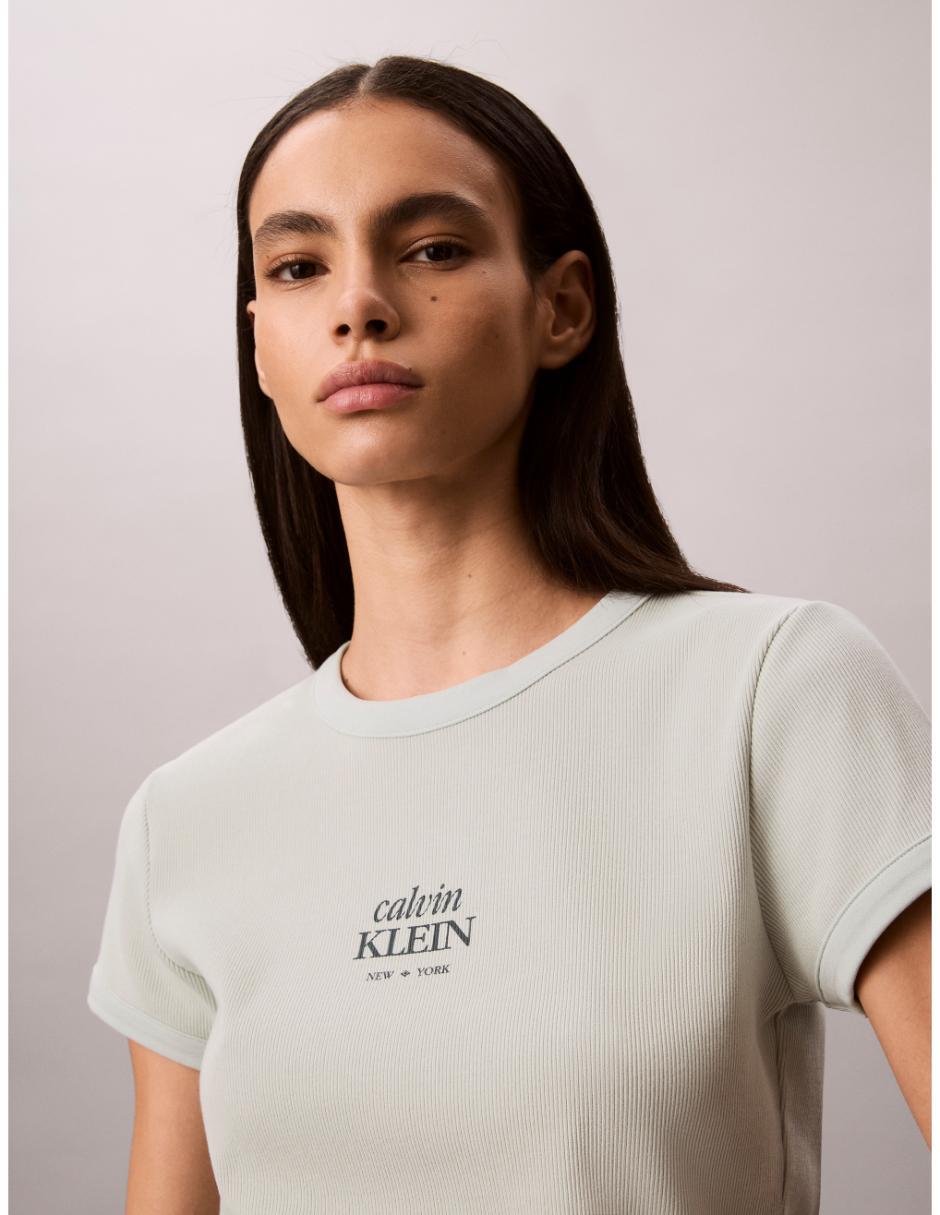 Playera manga cuello redondo para mujer 2