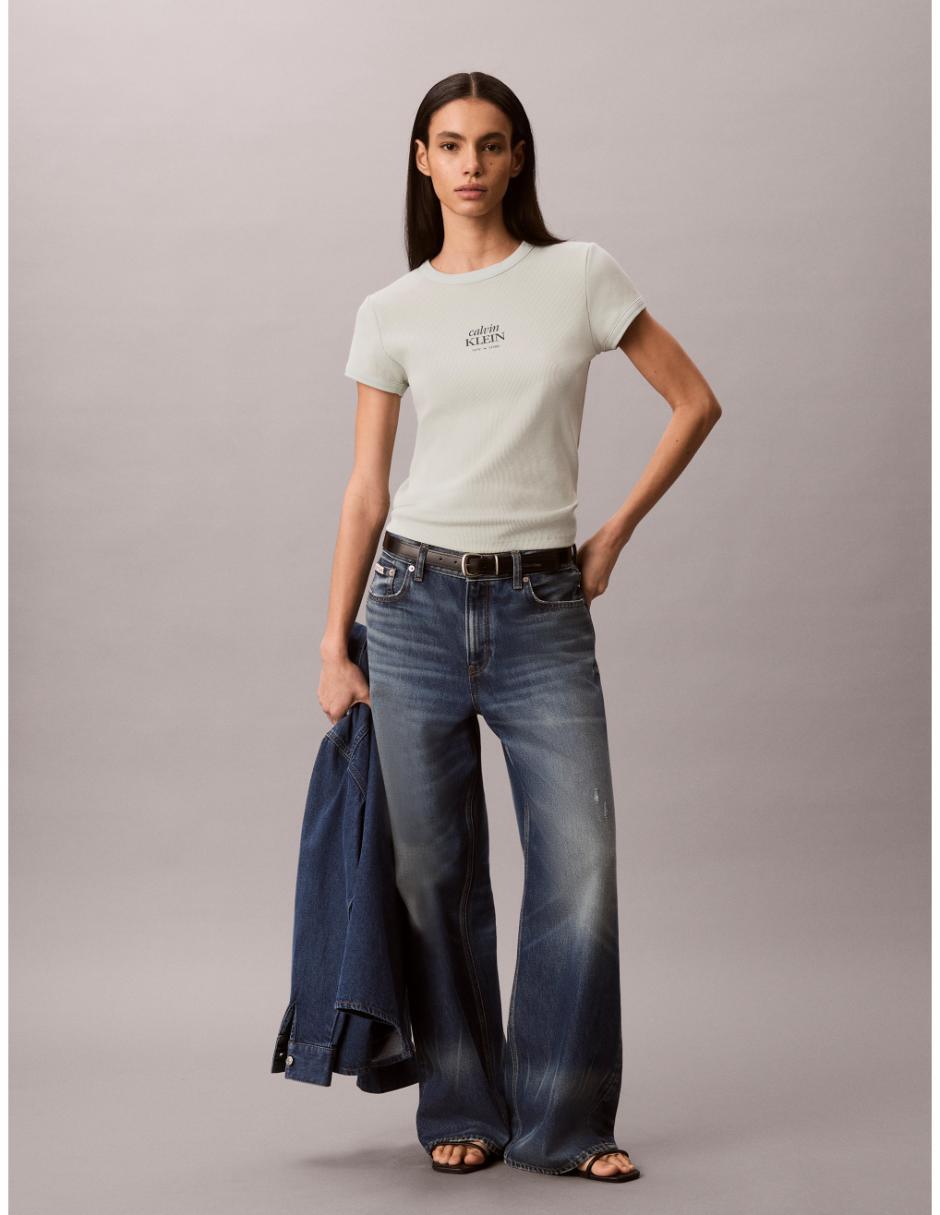 Playera manga cuello redondo para mujer