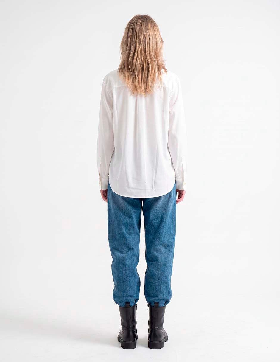 Blusa camisera manga larga para mujer 4