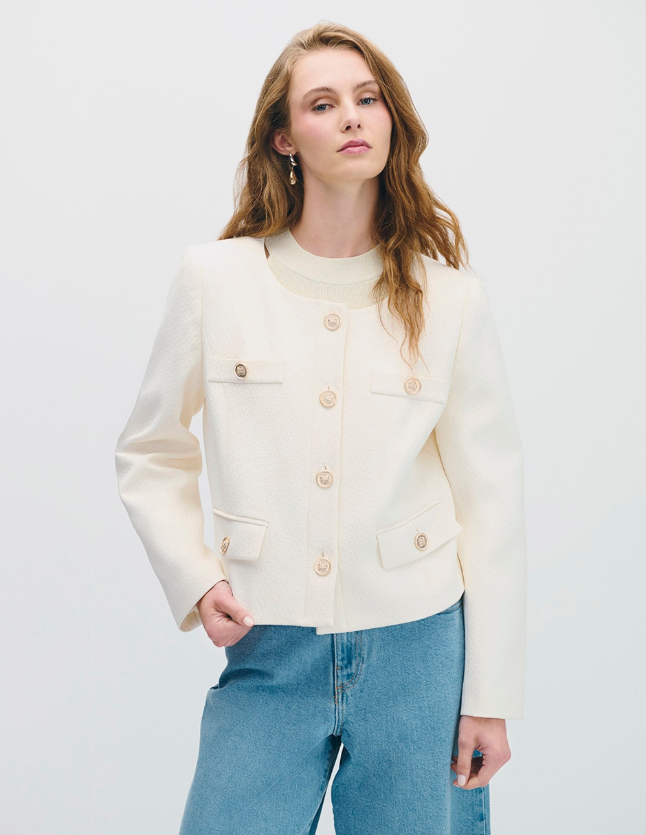 Chamarra casual julioimpermeable de algodón para mujer