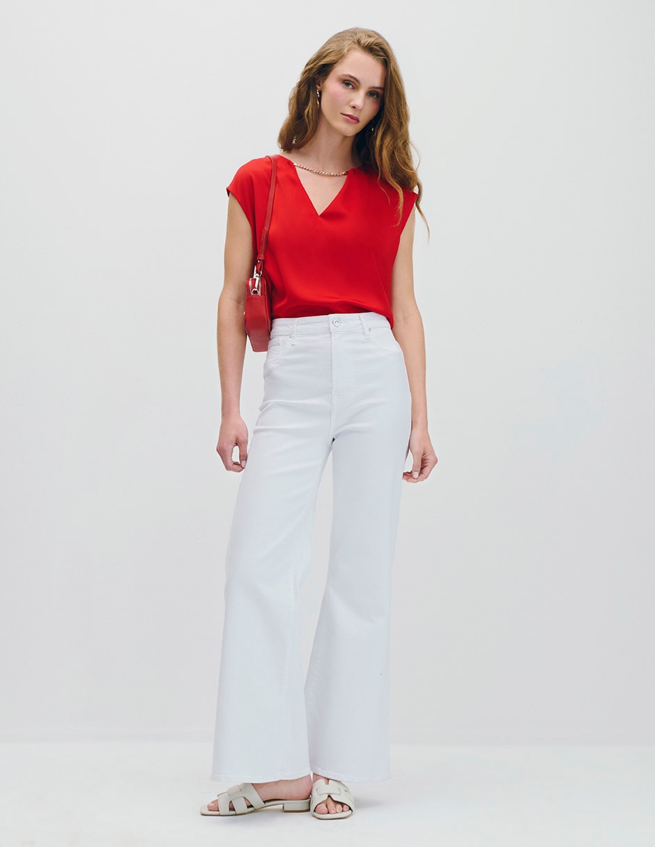Blusa manga corta para mujer 5