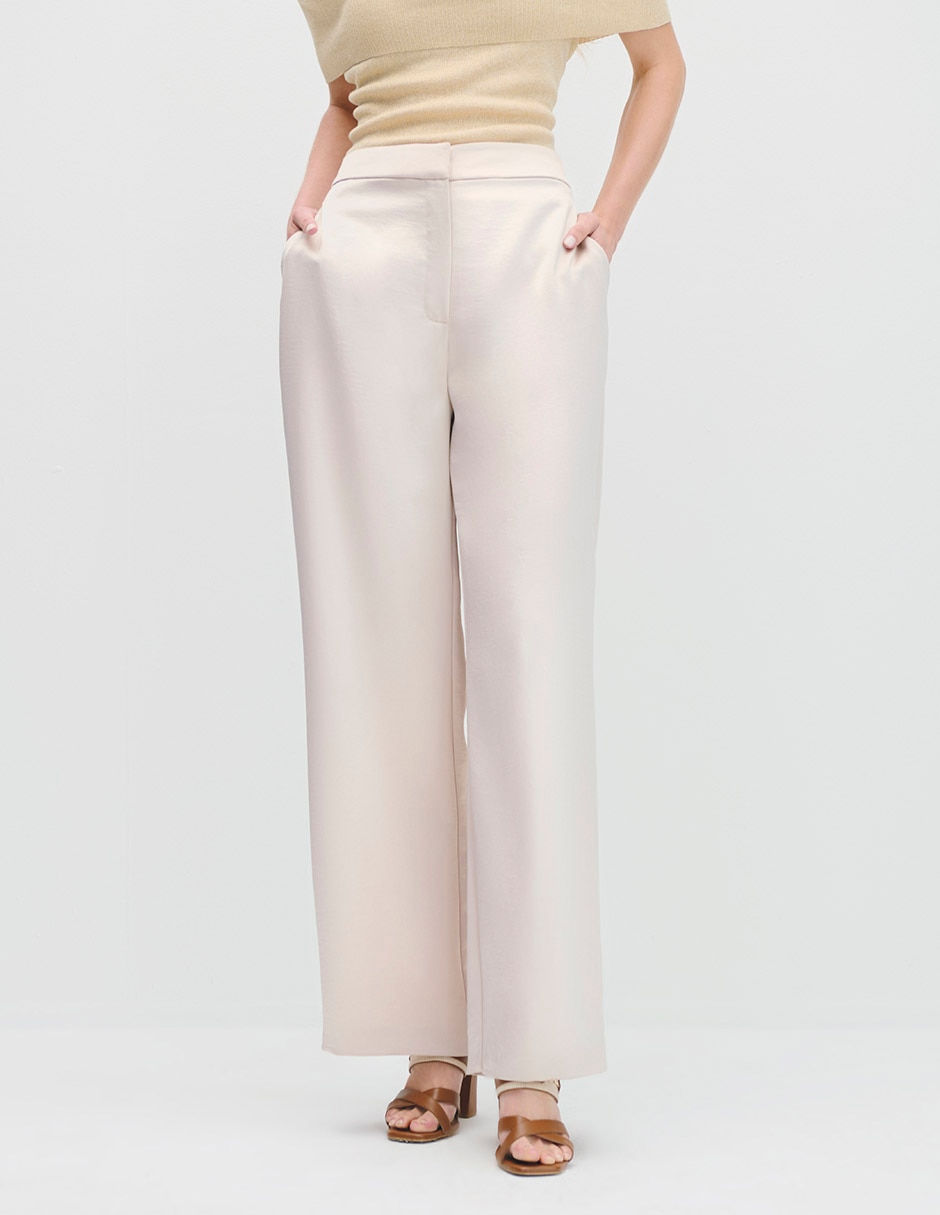 Pantalón relaxed wide leg para mujer