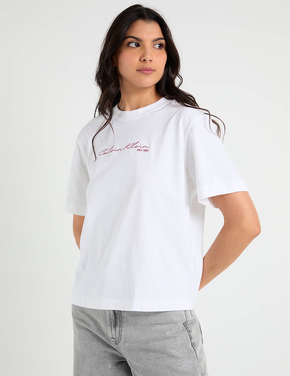 Playera manga corta cuello redondo para mujer 2