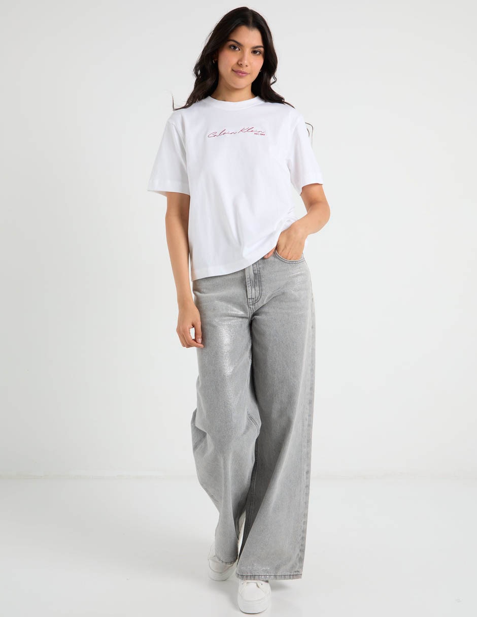 Playera manga corta cuello redondo para mujer 3