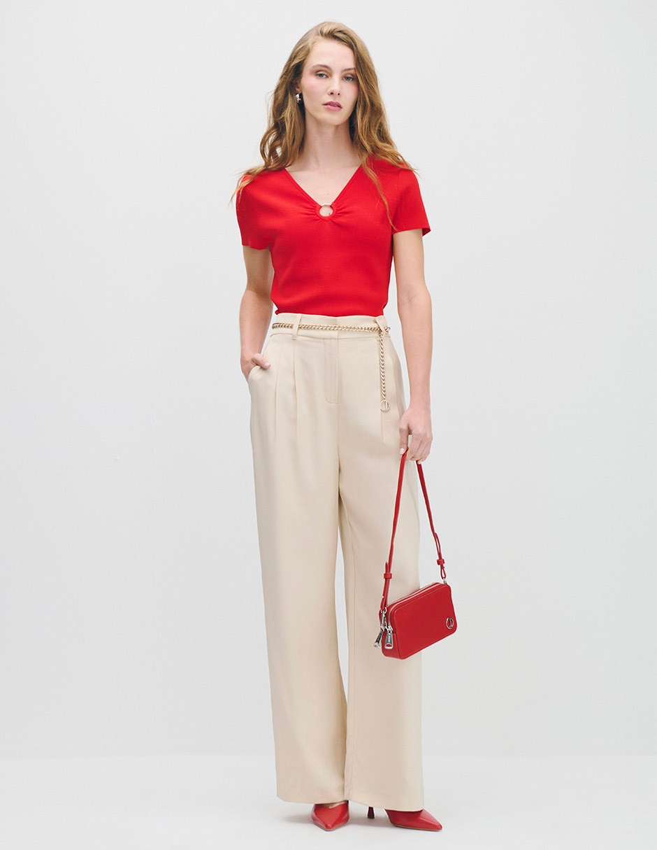 Pantalón relaxed wide leg para mujer 2