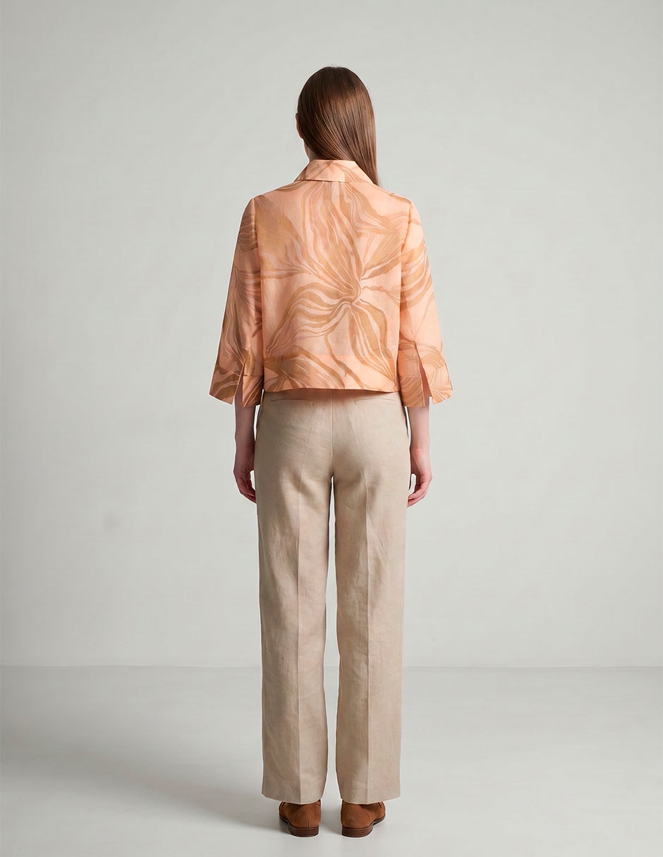 Blusa camisera manga 3/4 para mujer 2