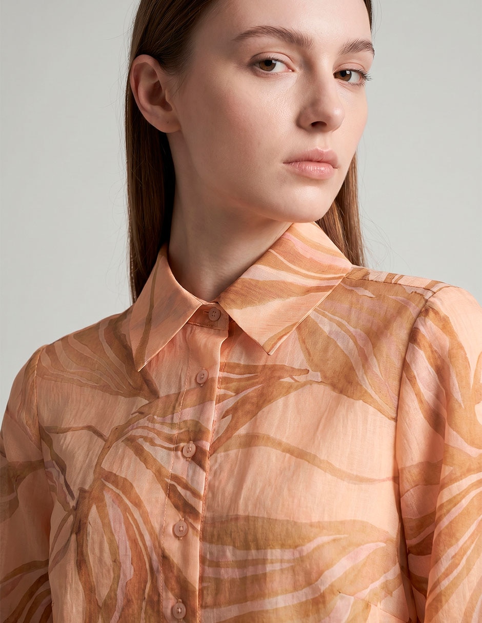 Blusa camisera manga 3/4 para mujer 6