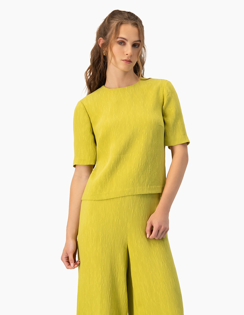 Blusa manga corta para mujer