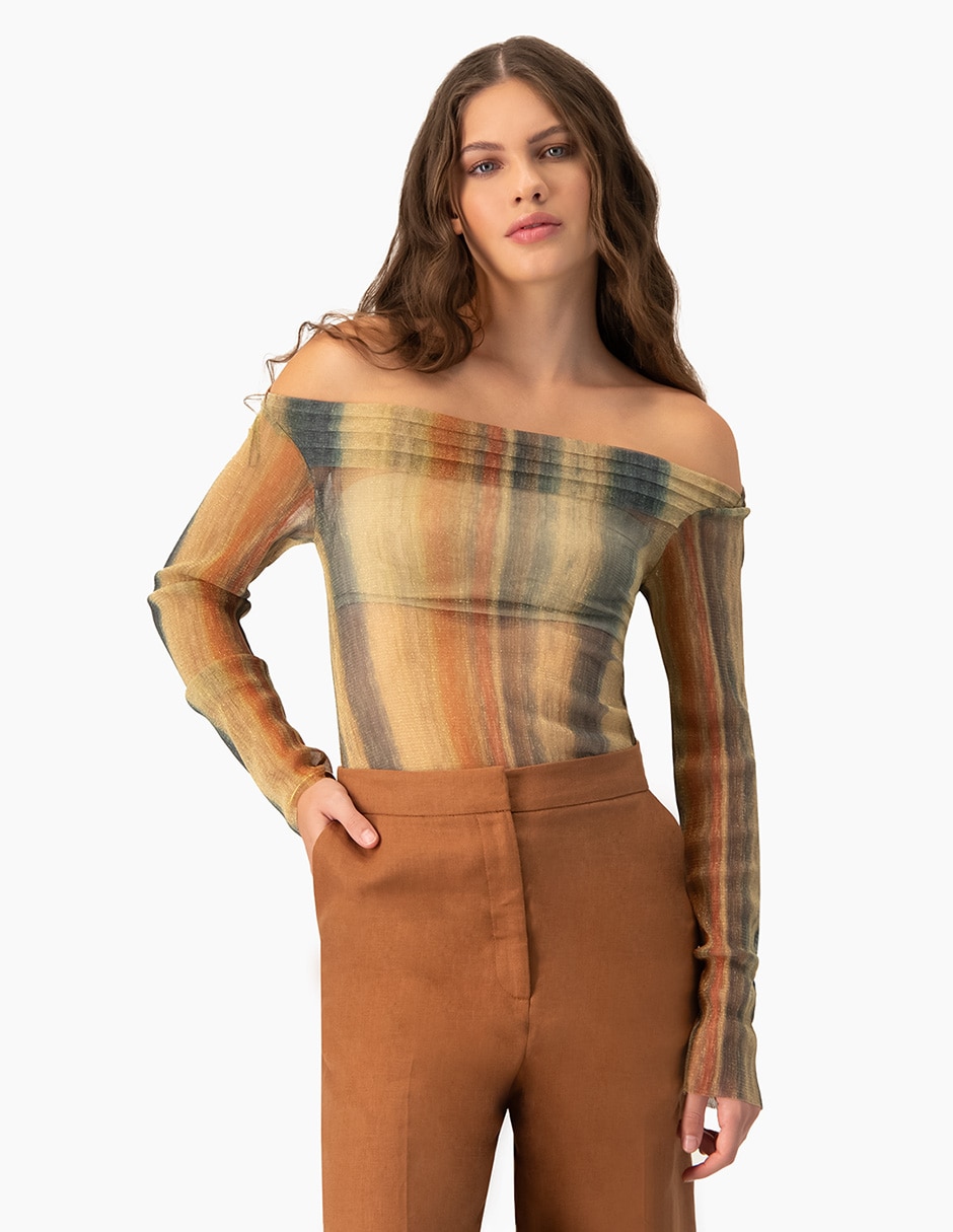 Blusa manga larga para mujer