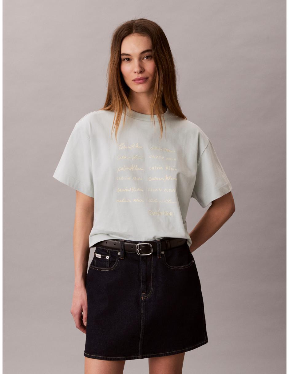 Playera manga corta cuello redondo para mujer 5