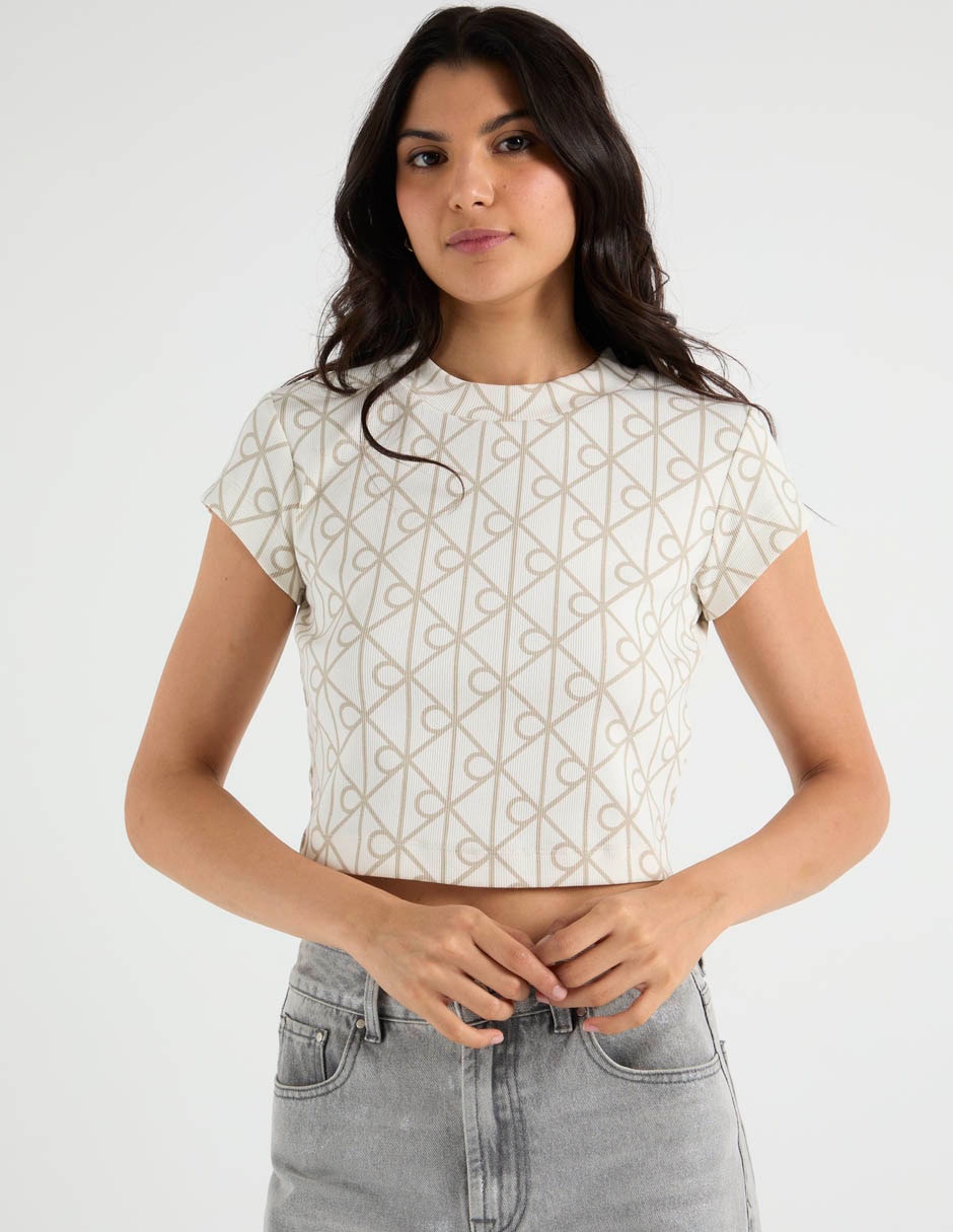 Playera manga corta cuello redondo para mujer 3