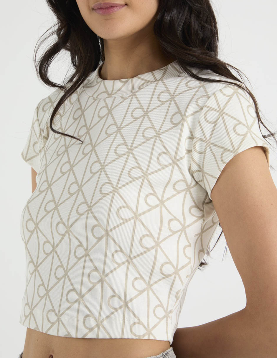 Playera manga corta cuello redondo para mujer 5