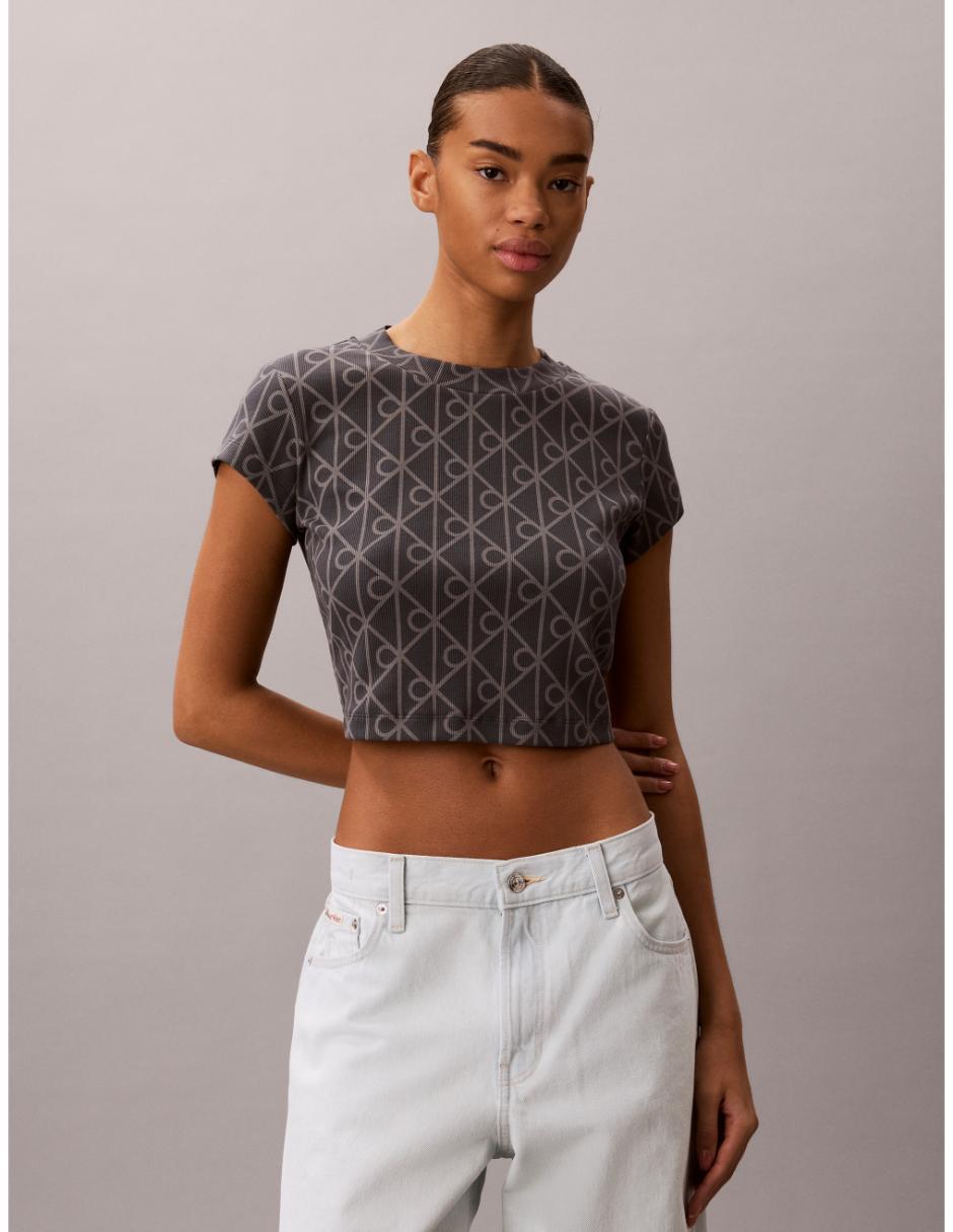 Playera manga corta cuello redondo para mujer