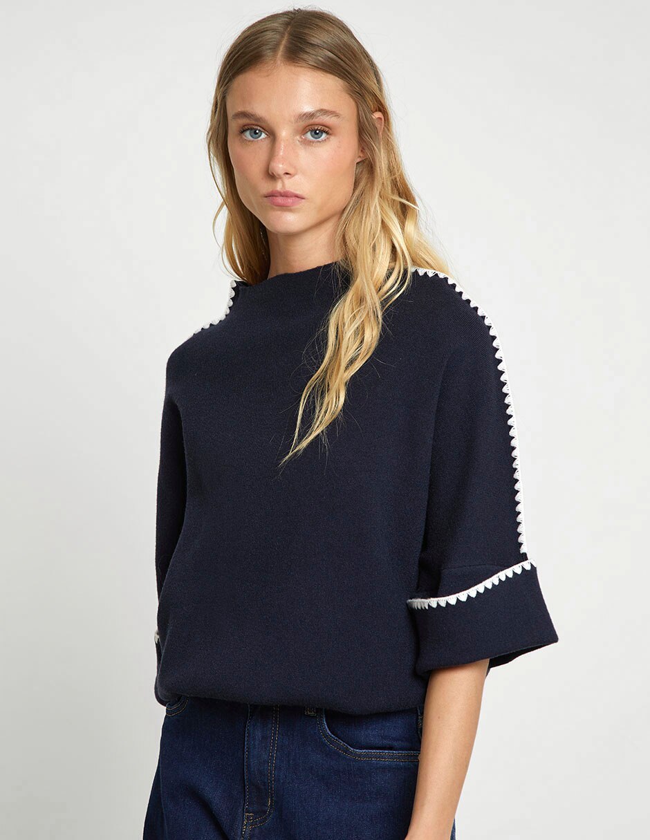Suéter cuello simulado para mujer 4