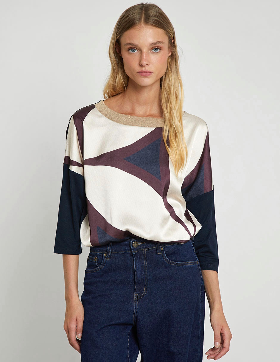 Blusa manga 3/4 para mujer Blusa manga 3/4 para mujer