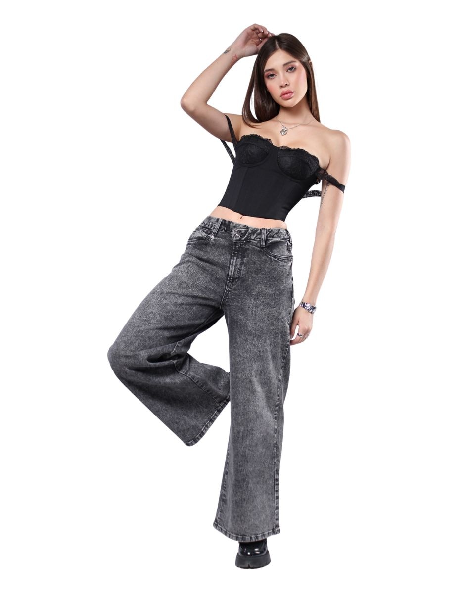 Jeans carpenter wide leg para mujer 3