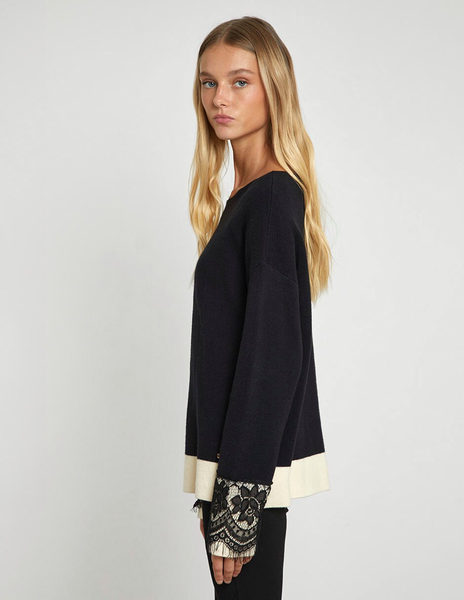 Suéter cuello redondo para mujer 4