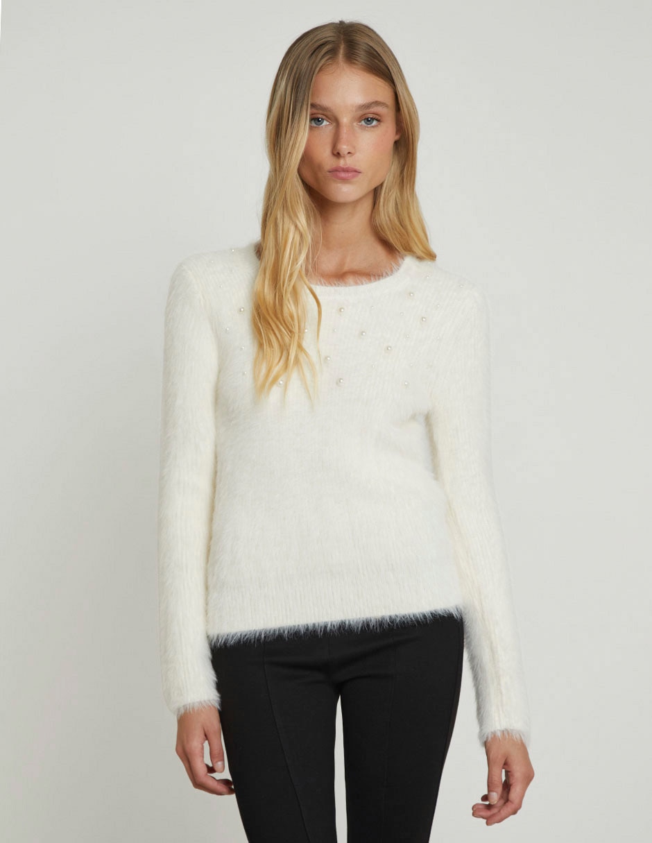 Suéter cuello redondo para mujer