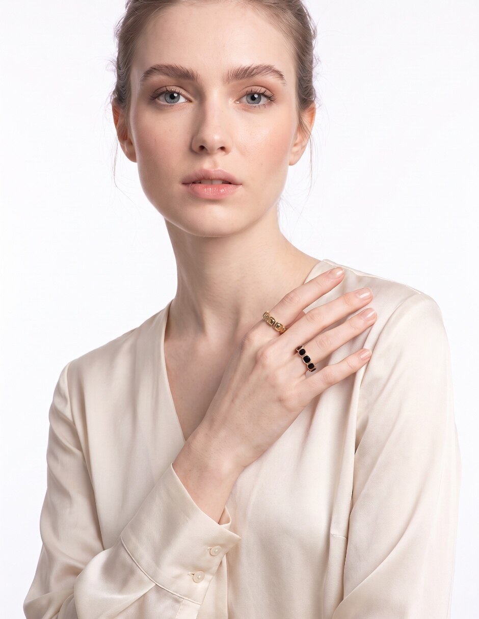 Set anillo baño de oro 4