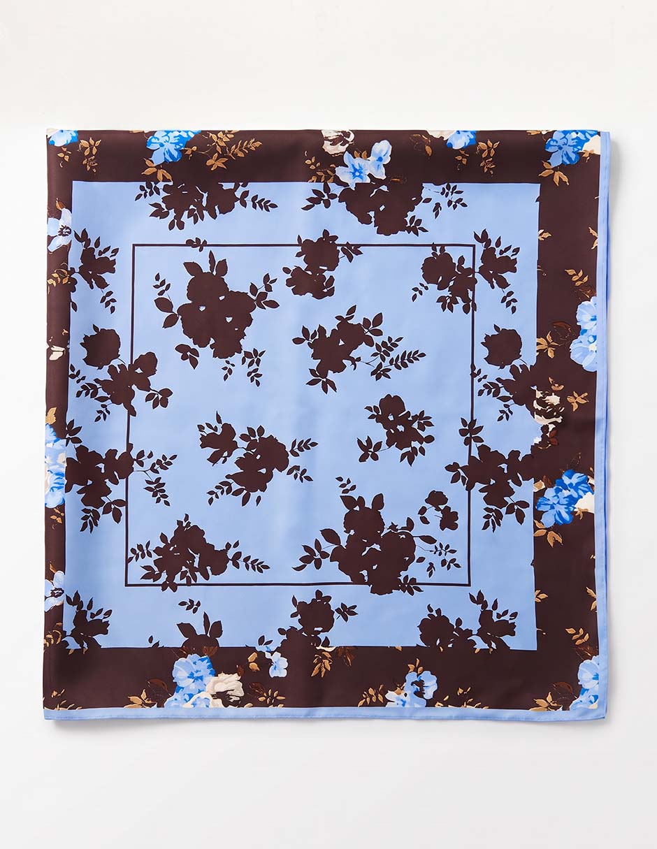 Pashmina con estampado floral de seda para mujer 3