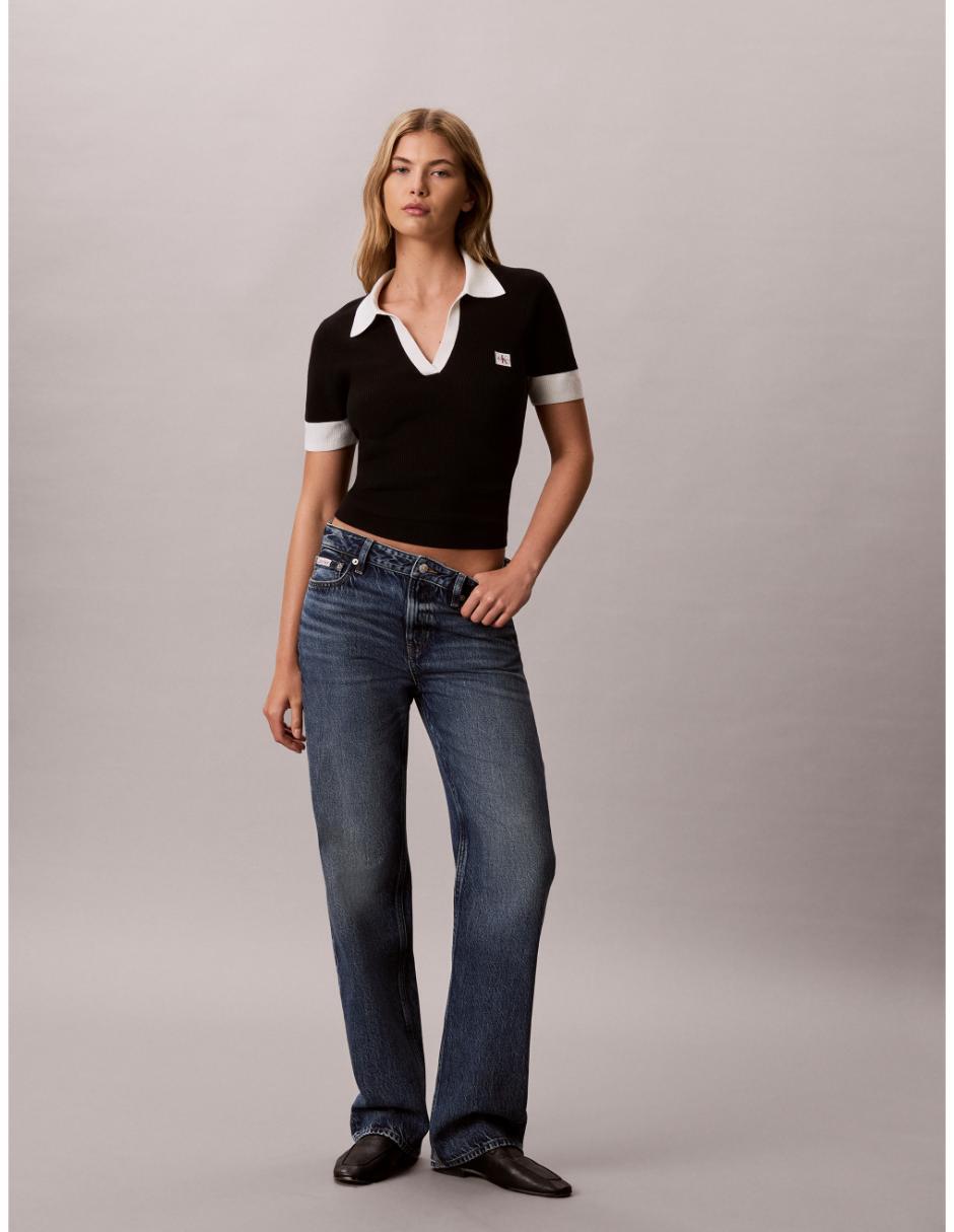Playera tipo polo para mujer