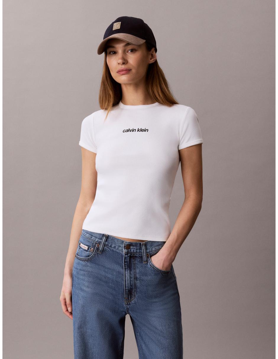 Playera manga corta cuello redondo para mujer Playera manga corta cuello redondo para mujer